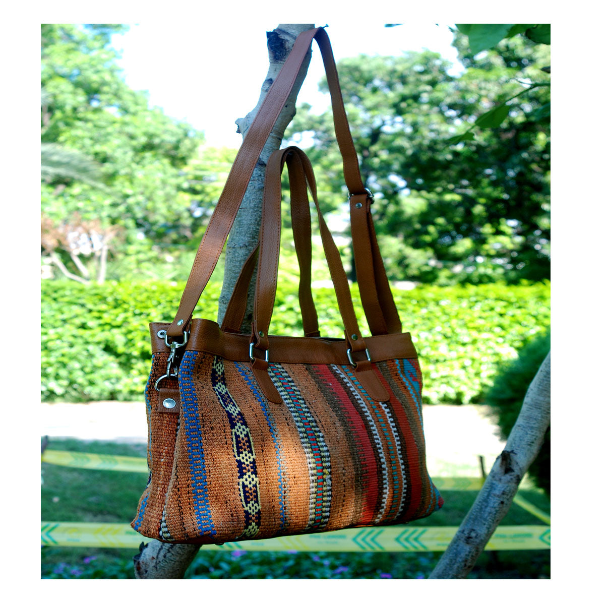 Kilim Leather Hoki Bag-0