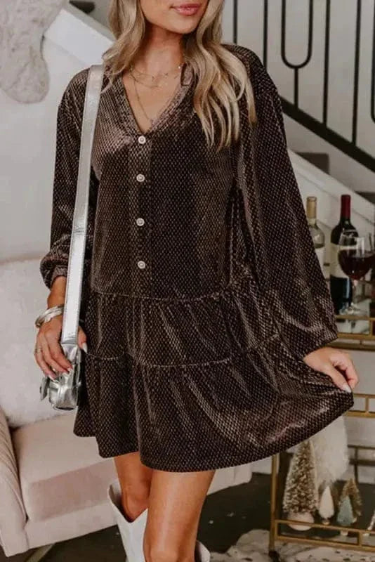 Velvet Visions Shift Dress