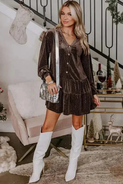 Velvet Visions Shift Dress